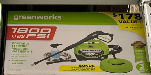 Greenworks Electric Pressure Washer Only $99 Shipped on Lowes.om ($178 Value)