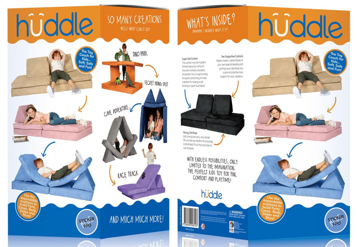 Huddle Customizable Kids Couch, Blue