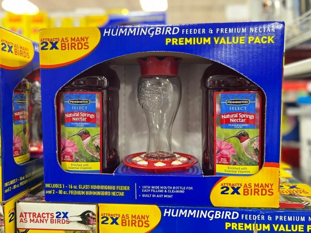 Hummingbird Feeder and Premium Nectar Value Pack