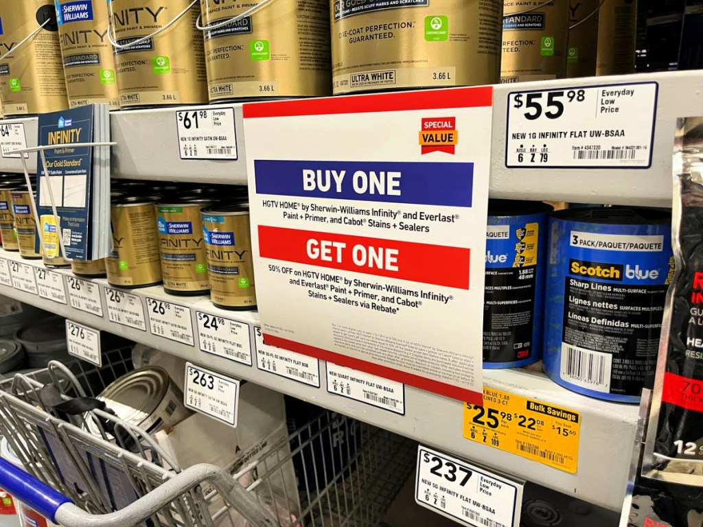 Infinity paint at Lowe's