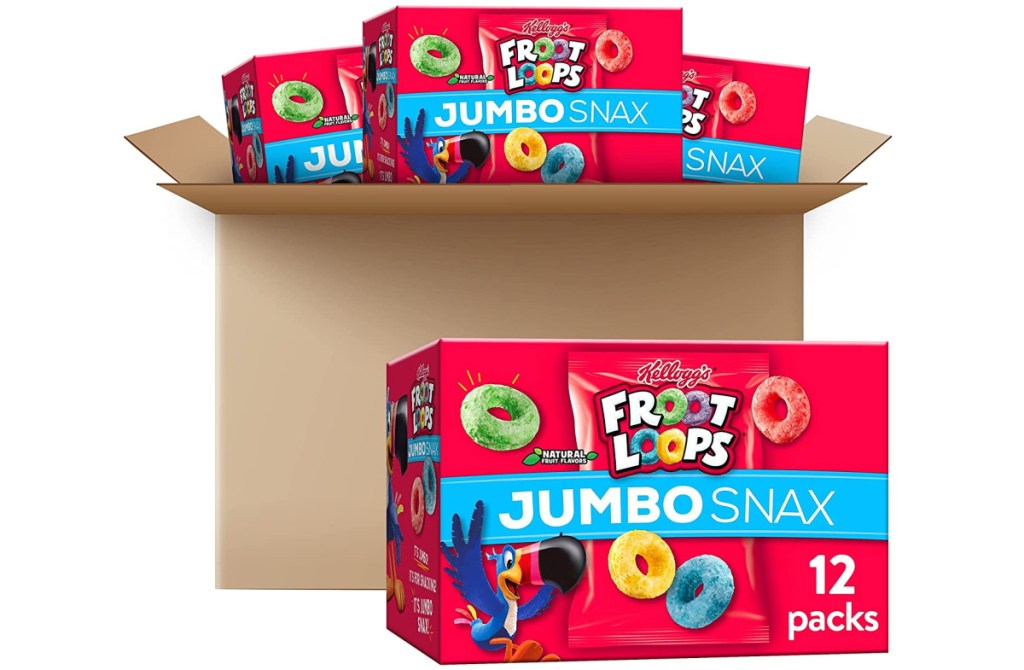Kellogg's Jumbo snacks in Froot Loops variety in packaging