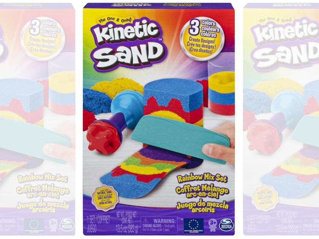 Kinetic Sand Rainbow Mix Set with 3 Colors
