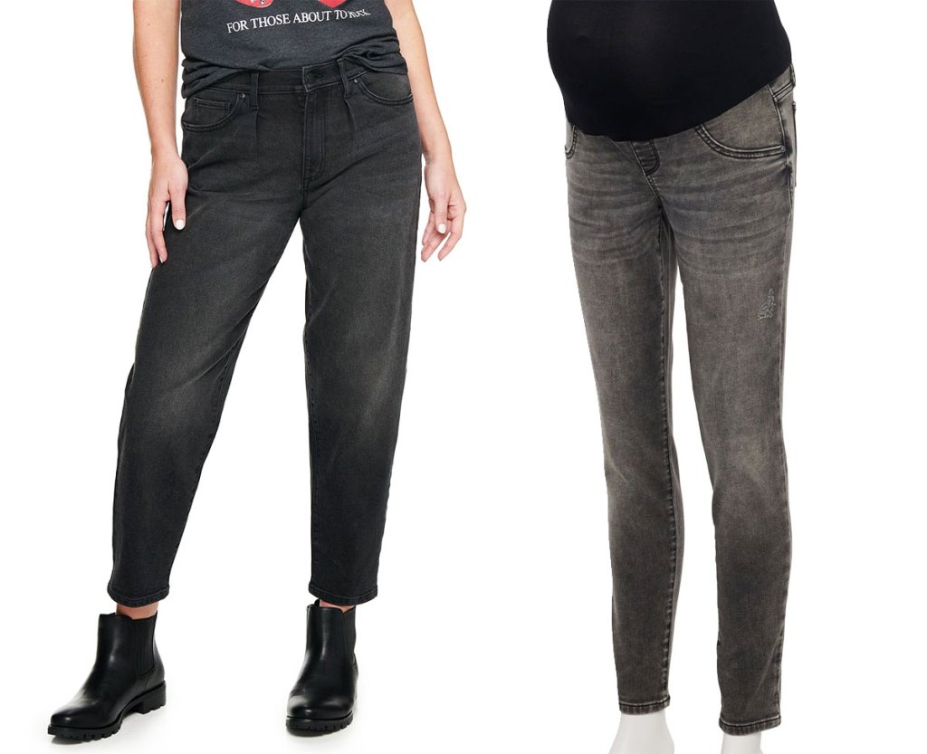 two pairs of women's jeans