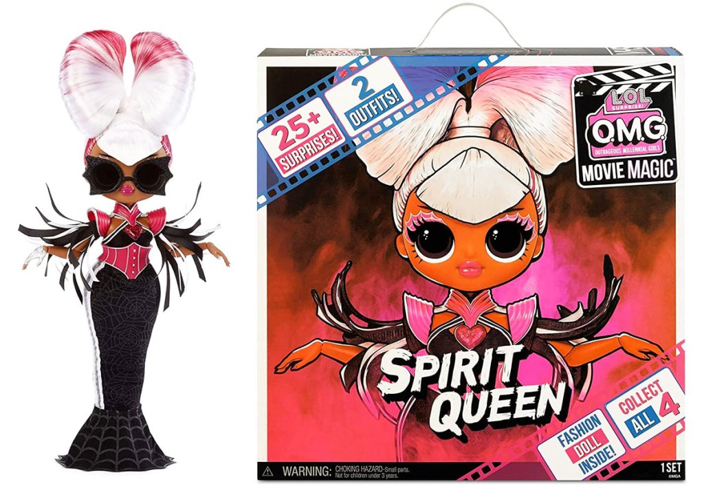 LOL Surprise OMG Movie Magic Spirit Queen Fashion Doll and box