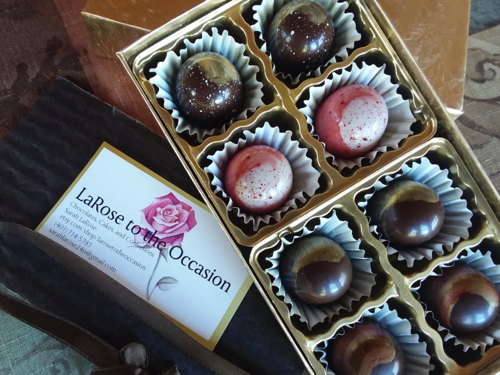 gourmet artisan chocolates in box