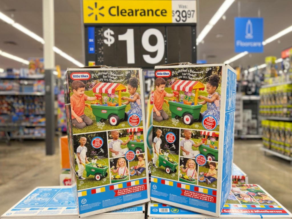 kids wheelbarrow and garden cart playsets on clearance in store
