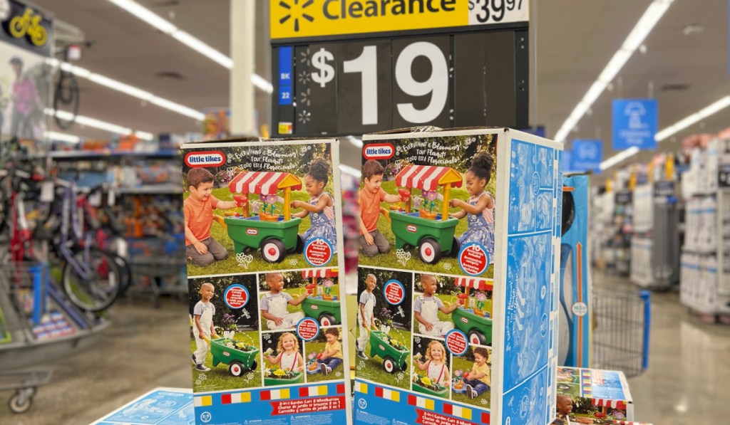 kids wheelbarrow and garden cart playsets on clearance in store
