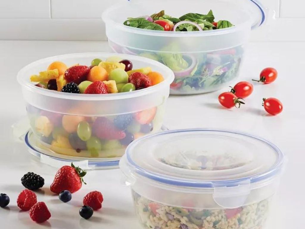 Lock n Lock nested food bowls storage container set