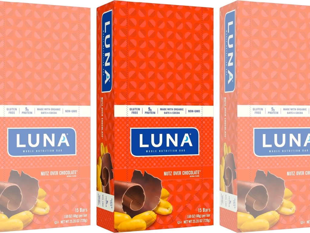 LUNA Bar Mashups Nutz Over Chocolate 15-Count