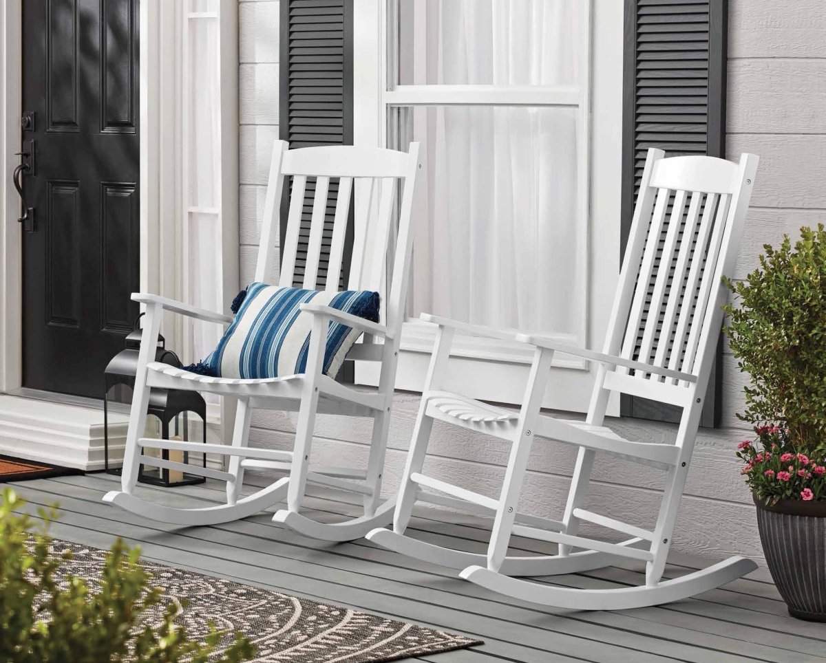 Mainstays Rocker Chairs on porch