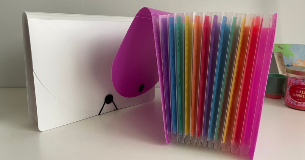 brightly colored File Folder expanded on desktop