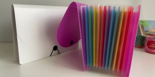 12-Pocket Colored File Folders Only $7.99 on Amazon | Waterproof & Expandable