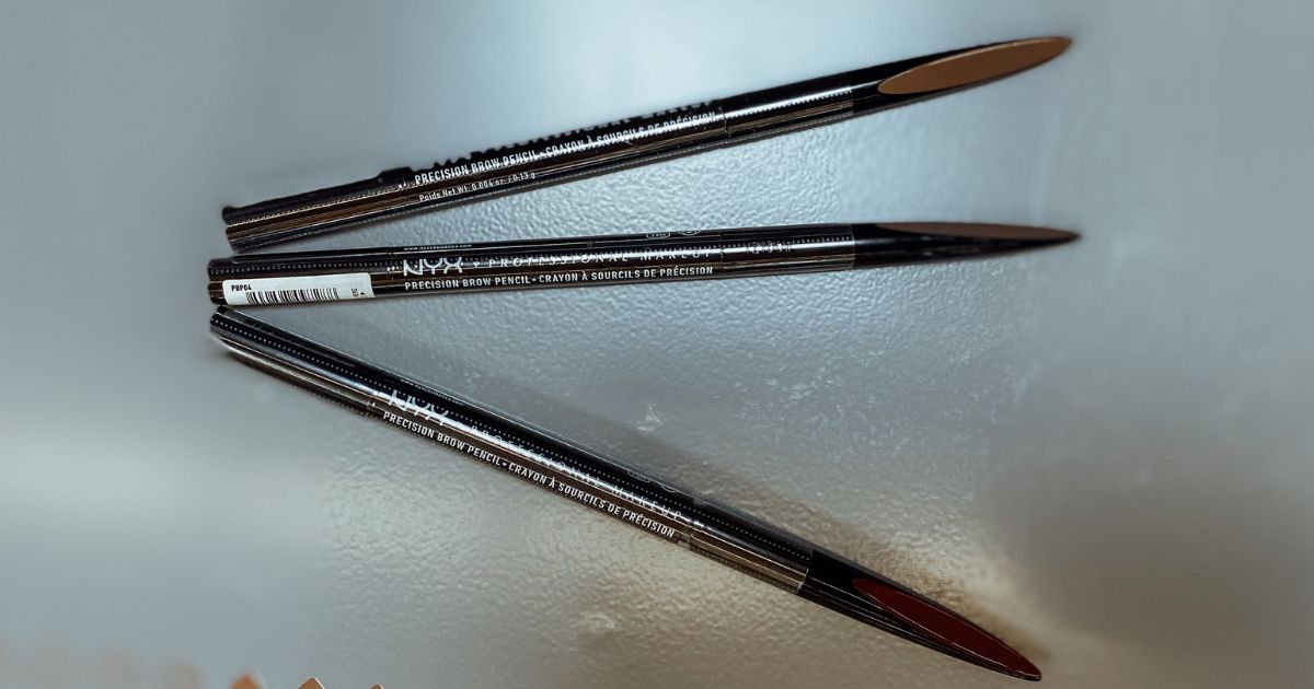 three NYX Eyebrow Pencils