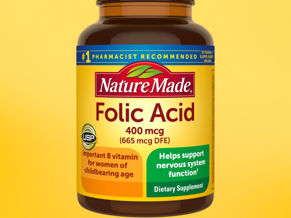 bottle of folic acid