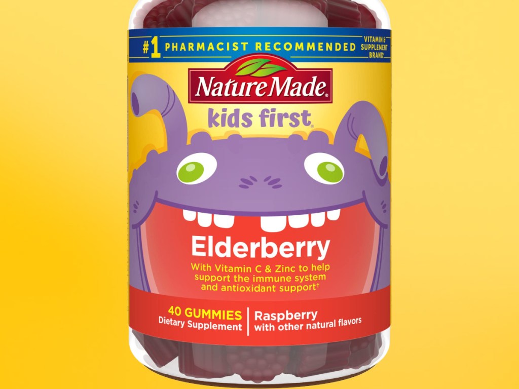 bottle of kids elderberry gummies