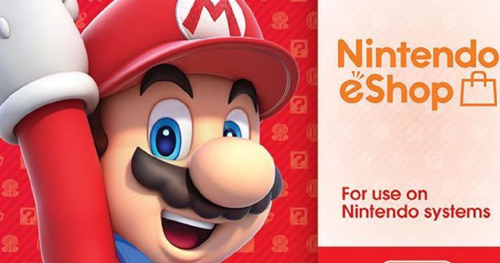 red gift card with cartoon character on front