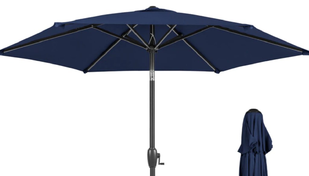 Outdoor Market Patio Umbrella w_ Push Button Tilt, Crank Lift - 7.5ft 2