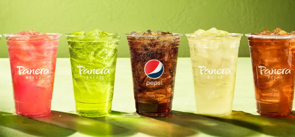 panera drinks in a row