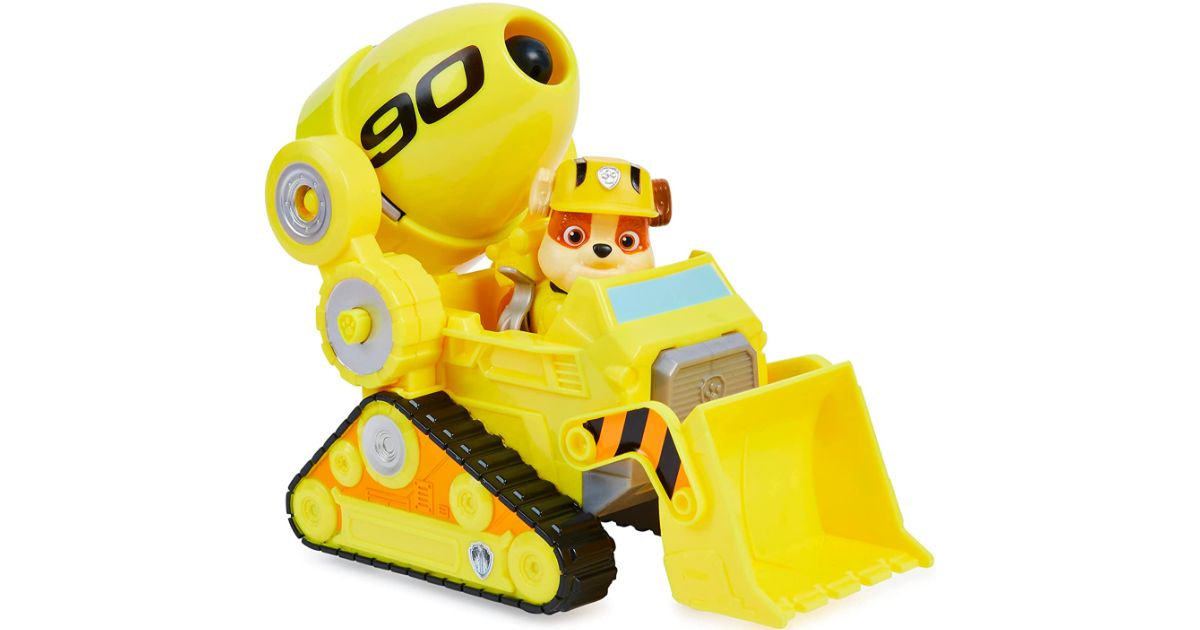 Paw patrol rubble and his transforming vehicle