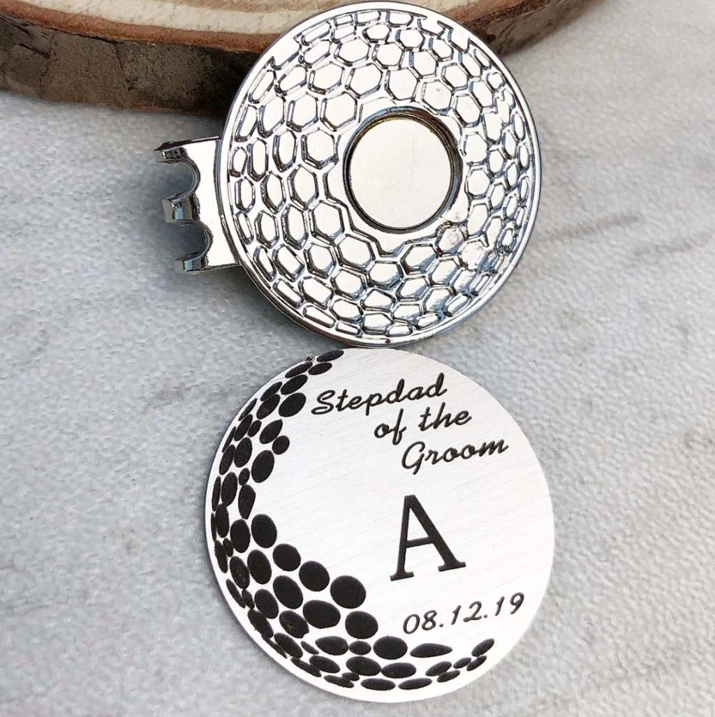 Personalized Wedding Party Golf Ball Markers