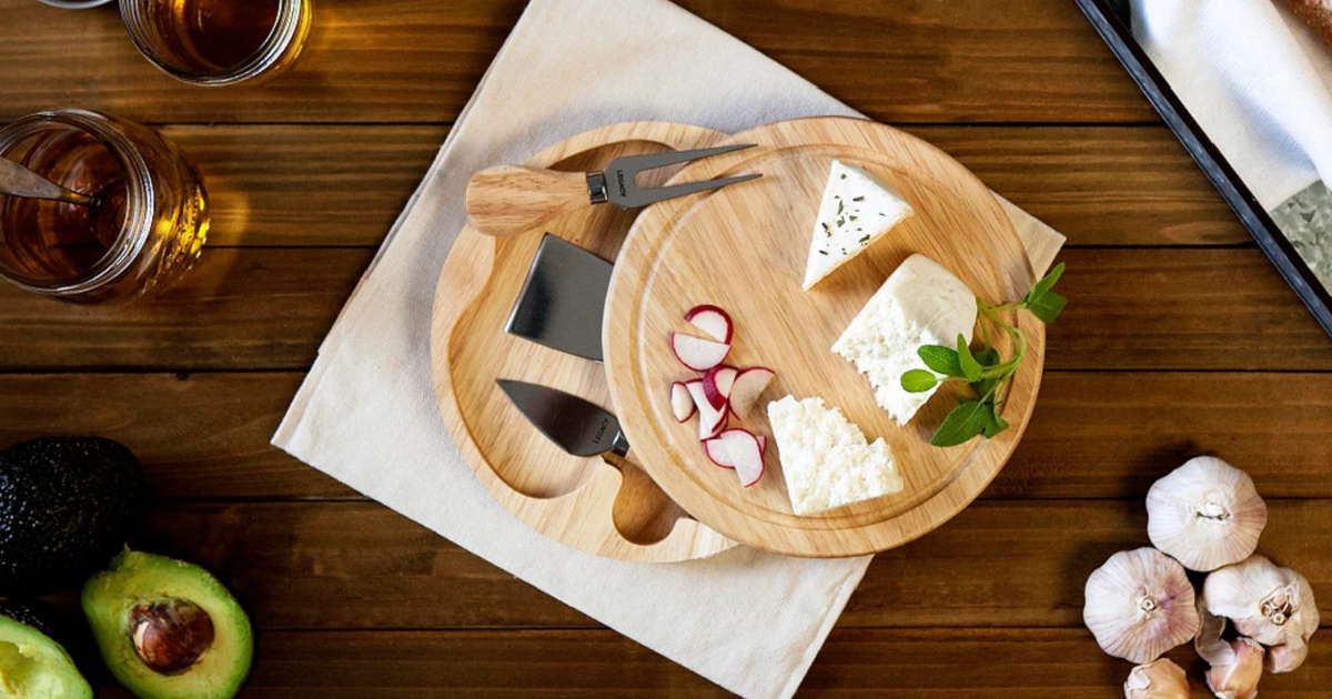 Picnic Time Toscana by Brie Cheese Cutting Board & Tools 4 Piece Set