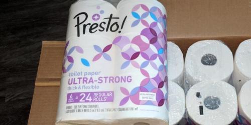Presto Mega Roll Toilet Paper 24-Pack Only $17 Shipped on Amazon (Equals 96 Regular Rolls)