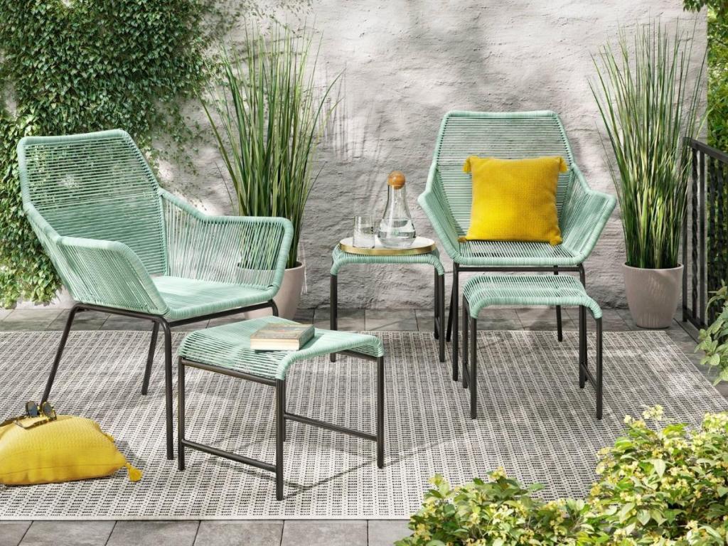 Project 62 Sunmor 5-Piece Patio Chat Set in Green