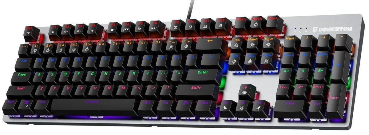 Punkston TK104 Mechanical Gaming Keyboard with RGB Rainbow Lights
