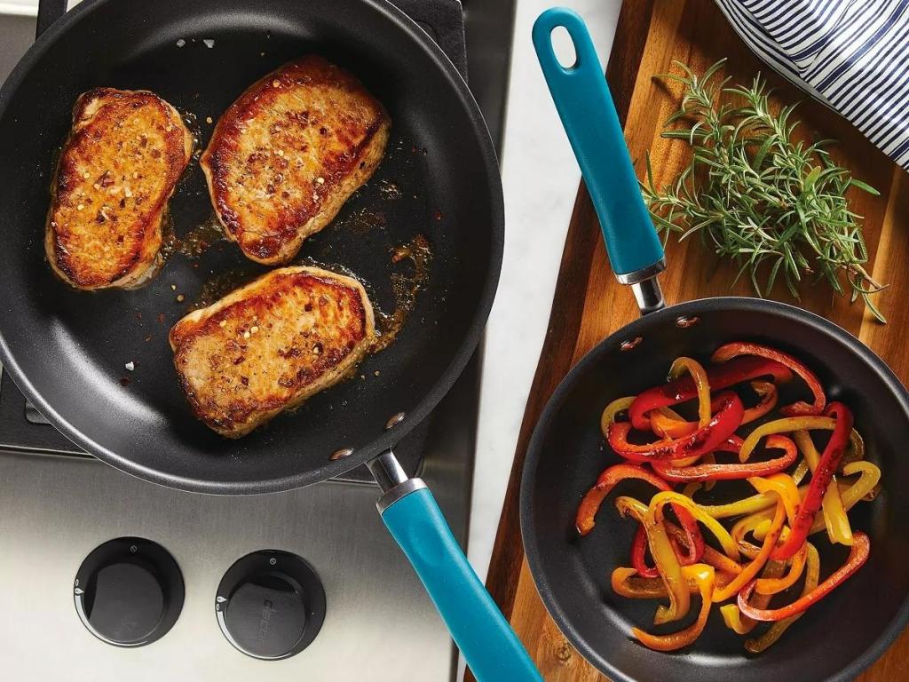 Rachael Ray Create Delicious Hard-Anodized Aluminum Nonstick Deep Skillet 2-Pack