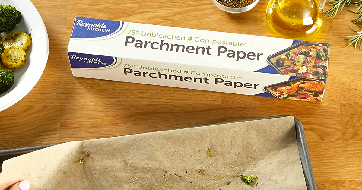 Reynolds Kitchens Unbleached Parchment Paper 45 Square Feet Roll Baking Pan 