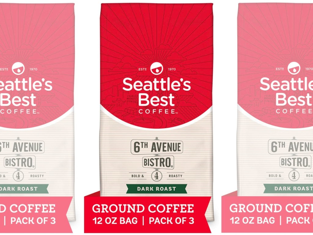 Seattle's Best Ground Coffee 6th Avenue Bistro 12oz 3-Pack