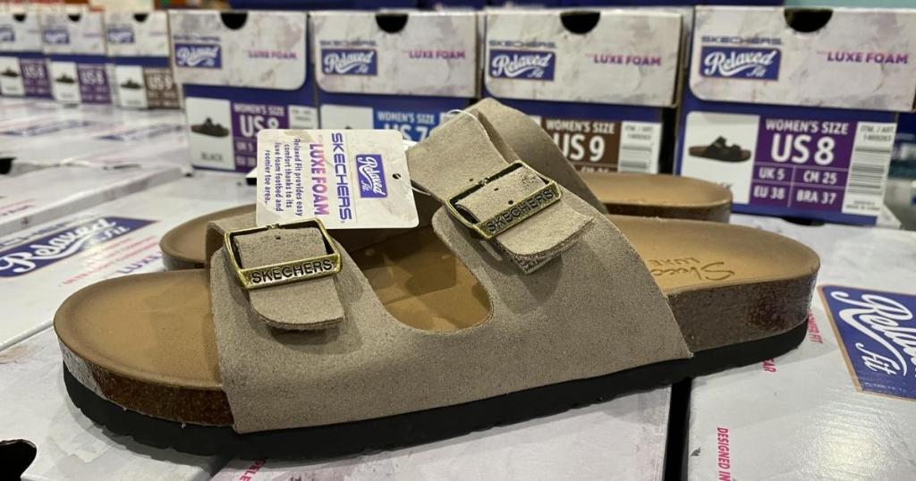 Skechers Women's Two-Strap Luxe Foam Sandals