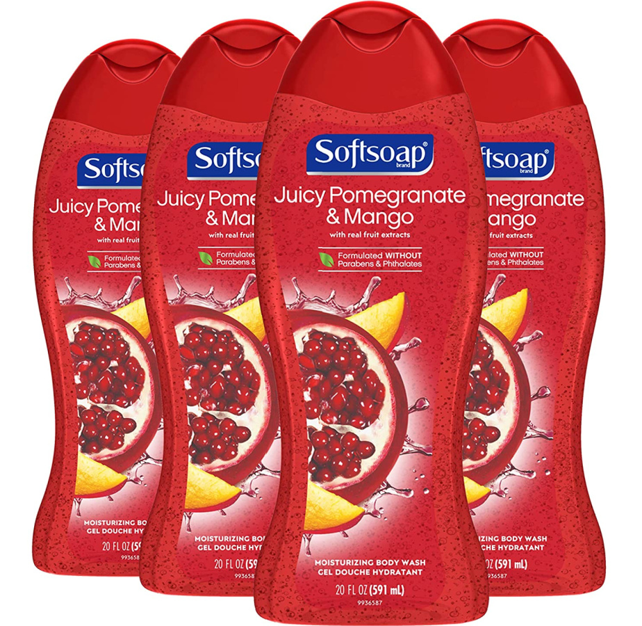 Softsoap Moisturizing Body Wash Shower Gel for Women, Pomegranate and Mango