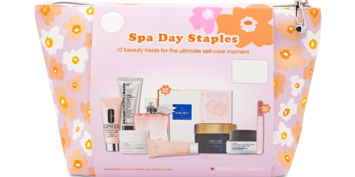 Macy’s Spa Day Set Just $29.40 Shipped | Includes 10 Deluxe Products, Cosmetic Bag & $5 Coupon