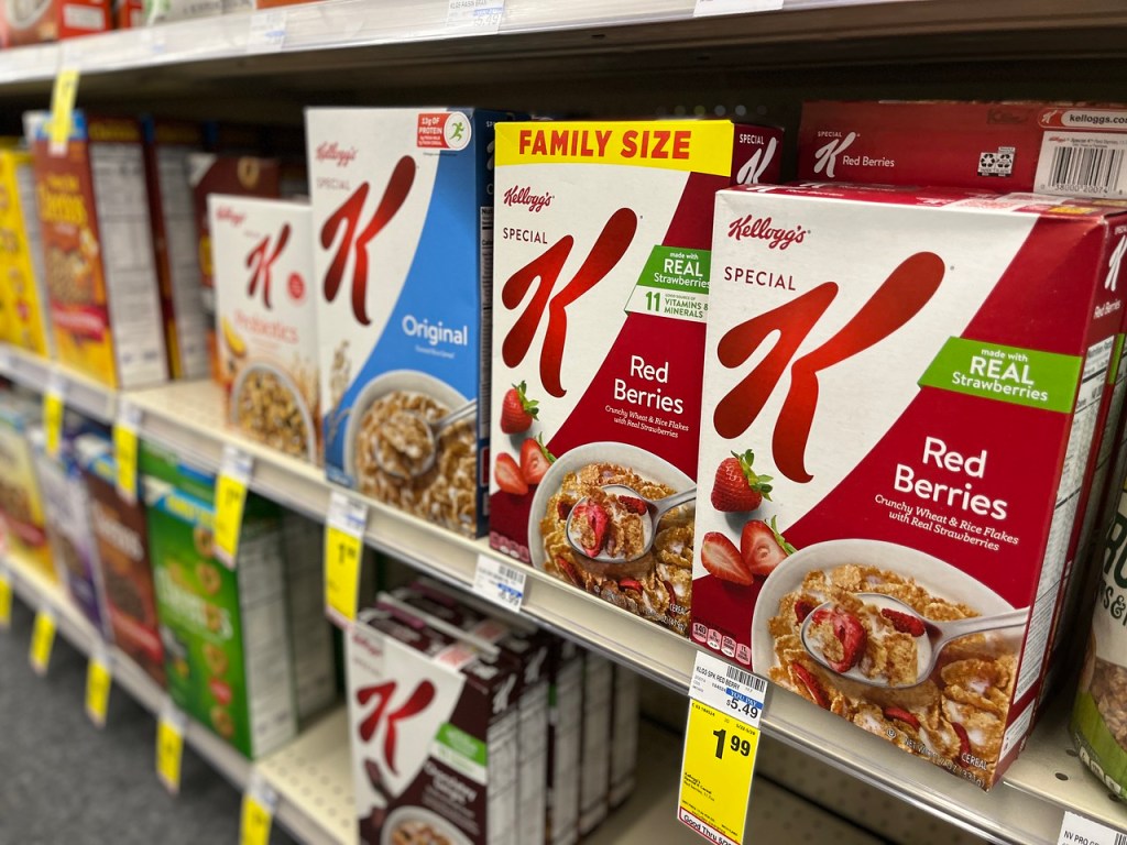 Special K Cereals on store shelf