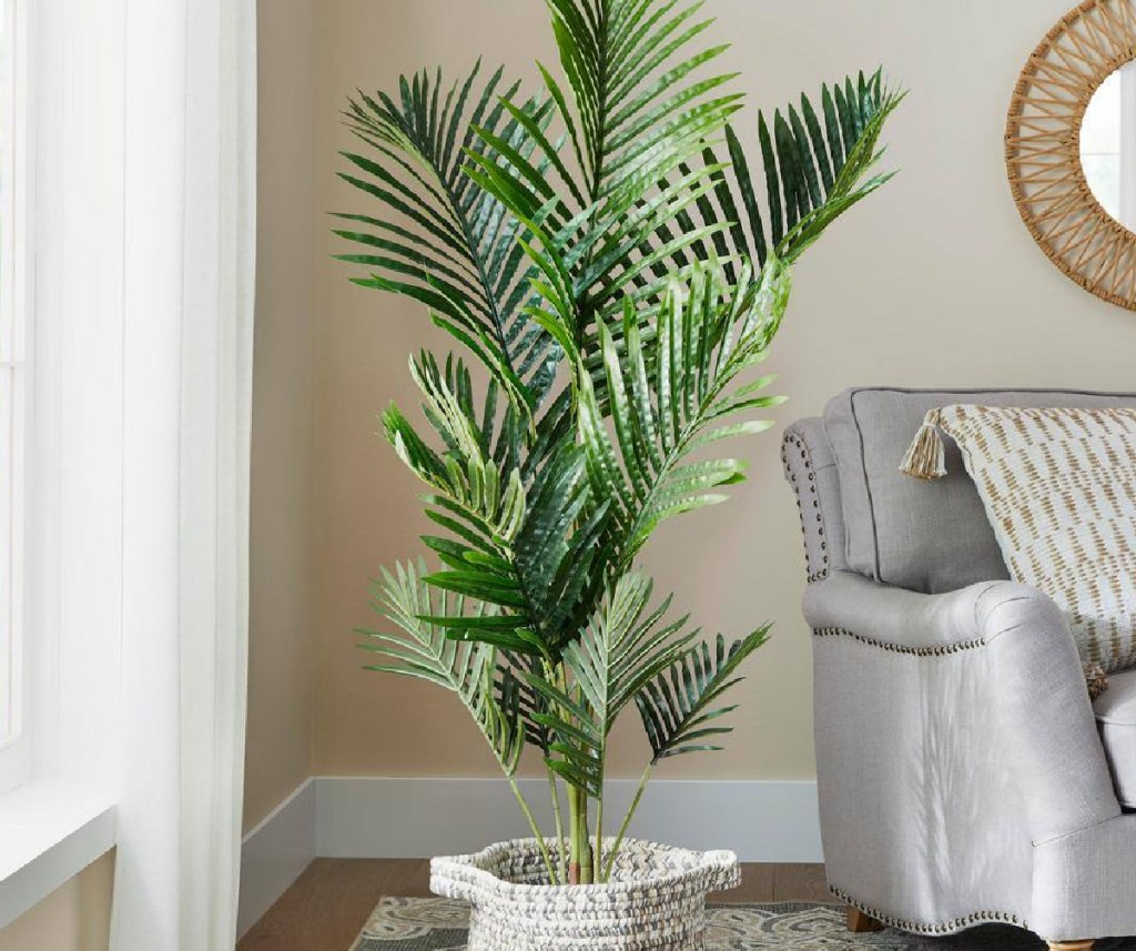 Style Well 4.17 ft. Indoor Artificial Palm Tree 