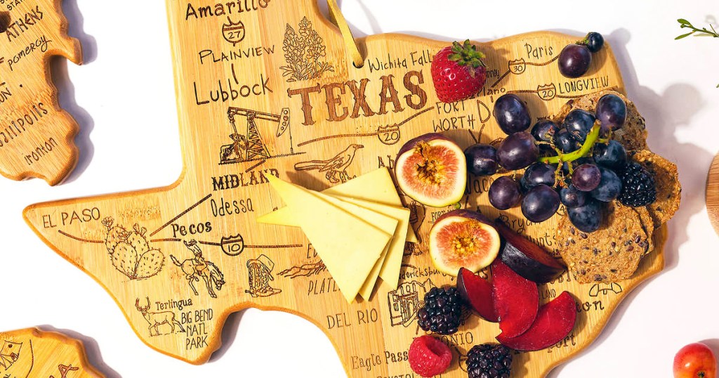 texas shaped cutting board