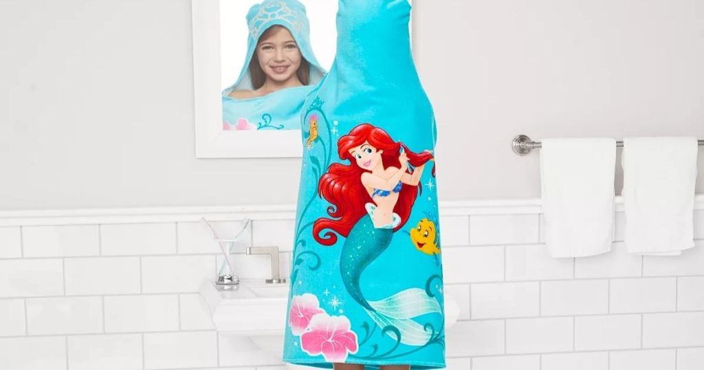 The Big One Disney's The Little Mermaid Ariel Hooded Bath Wrap