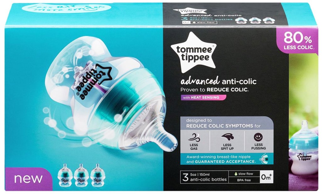 box of Tommee Tippee baby bottles
