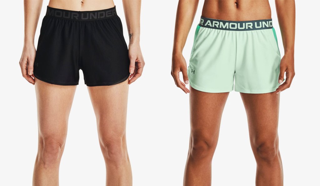 black and green under armour shorts