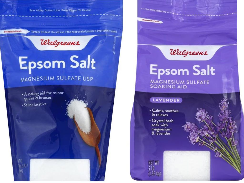 two stock images of Walgreens Epsom Salt