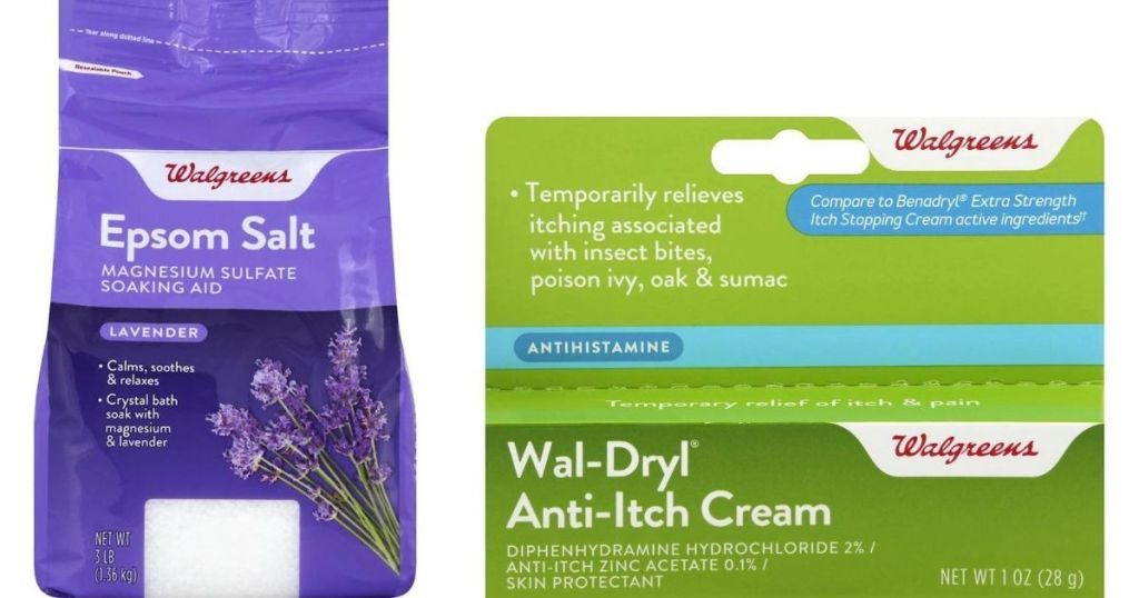 Walgreens Epsom Salt and itch cream