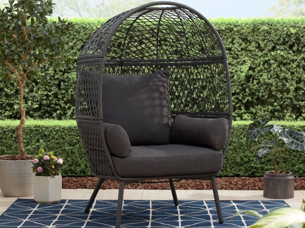 Better Homes & Garden Ventura Steel Stationary Wicker Egg Chair