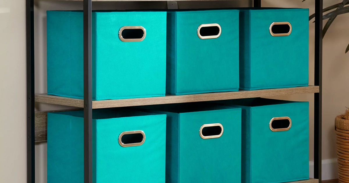 Fabric Storage Bin 6Count Just 21 on Wayfair (Regularly 38) Great