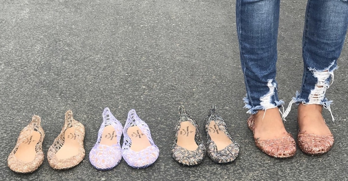 glitter jelly shoes women's