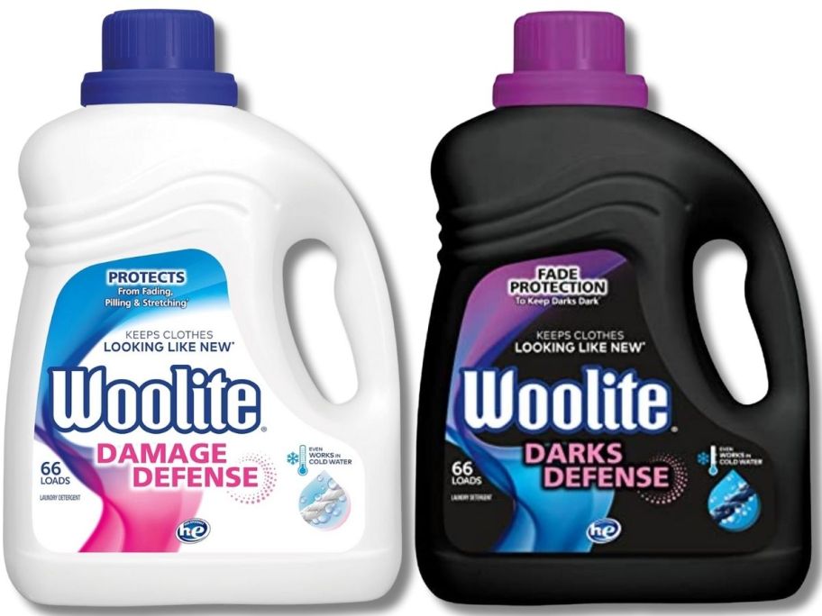 2 bottles of Woolite liquid detergent 