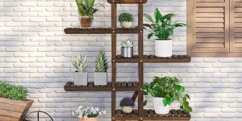 Wooden 6-Tier Plant Stands Only $29.99 Shipped on Amazon (Easy to Assemble!)