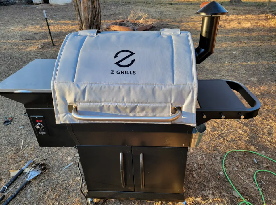 pellet grill with a cover