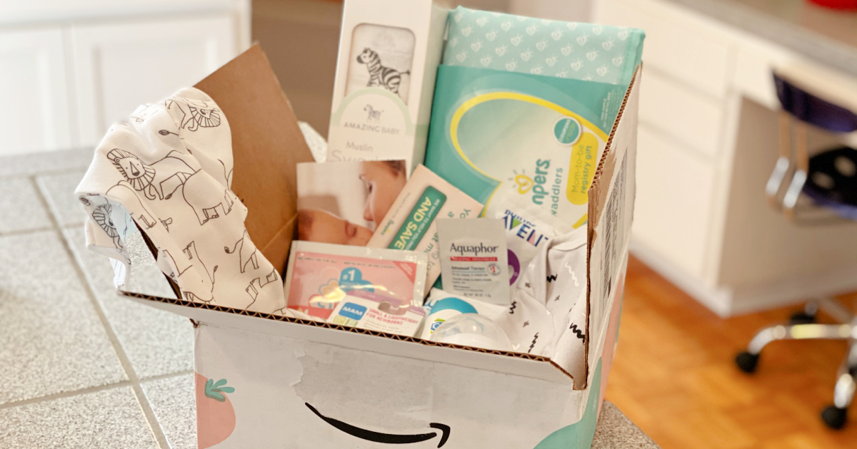 FREE Amazon Box Filled With Baby & Parent Products Still