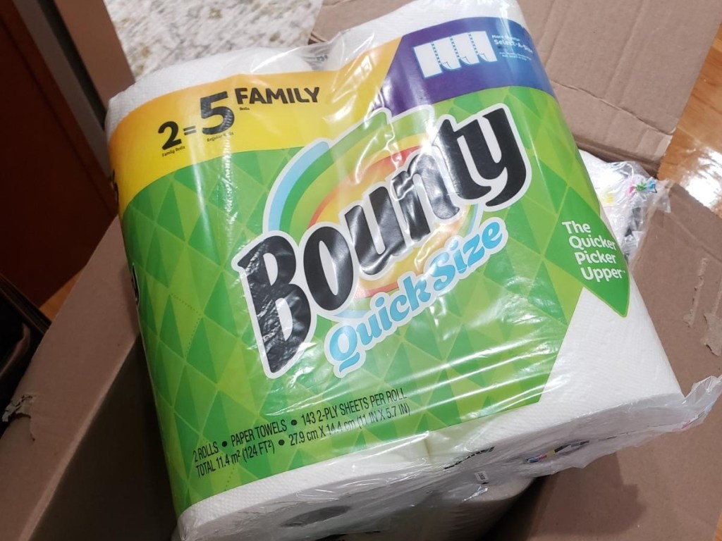 2-pack of Bounty paper towels